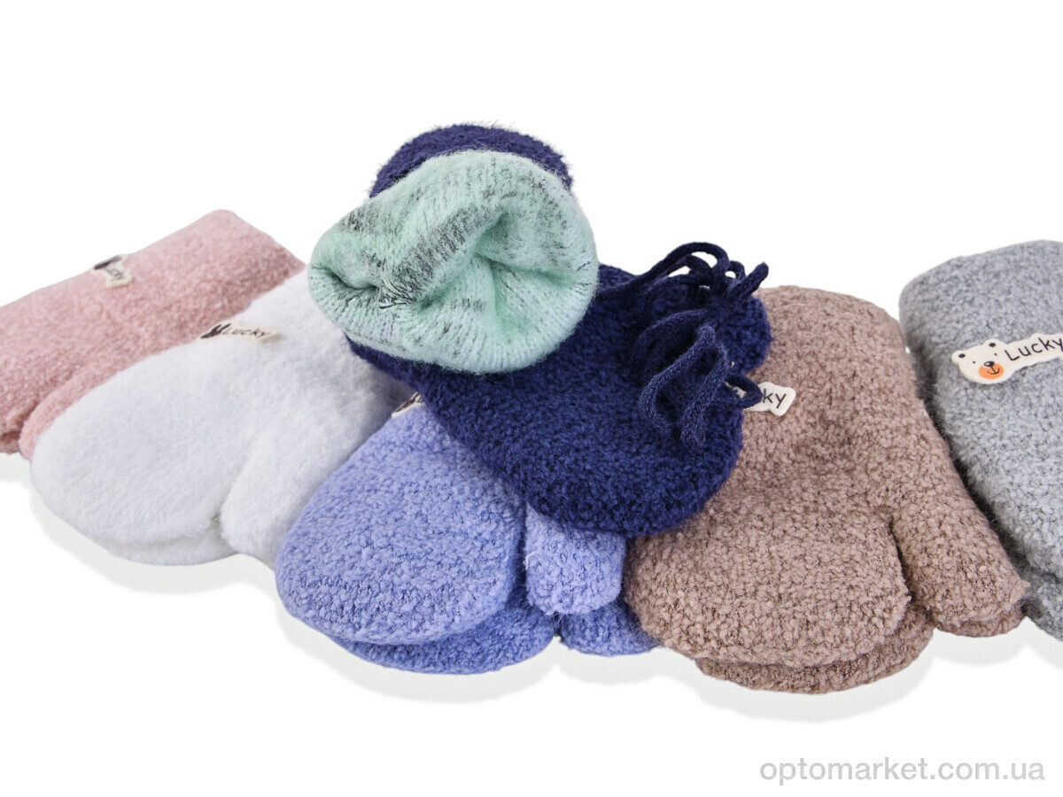 Купить Рукавиці дитячі 2538 (14см) хутро mix Rubi мікс, фото 2