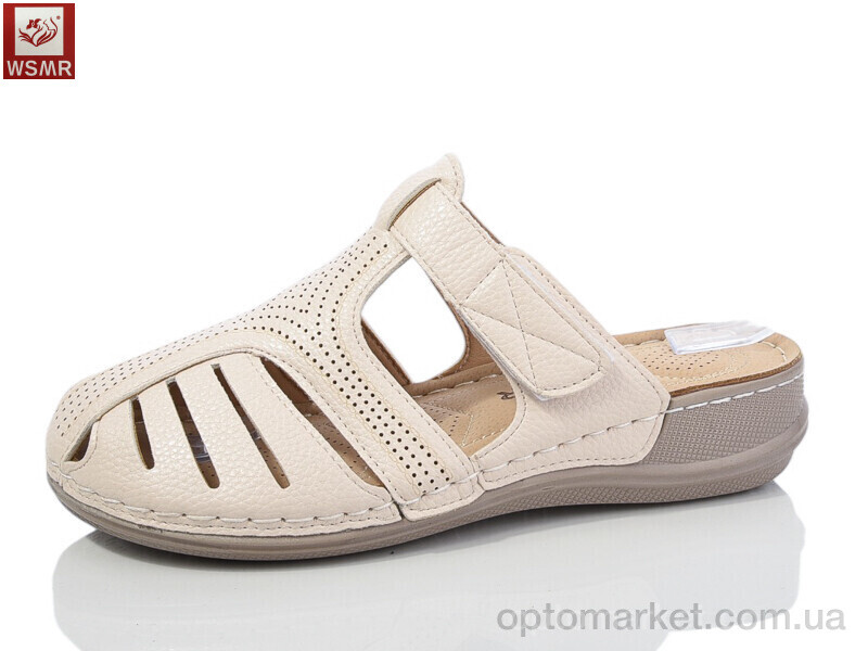 Купить Шльопанці жіночі 2539-3 WSMR бежевий, фото 1