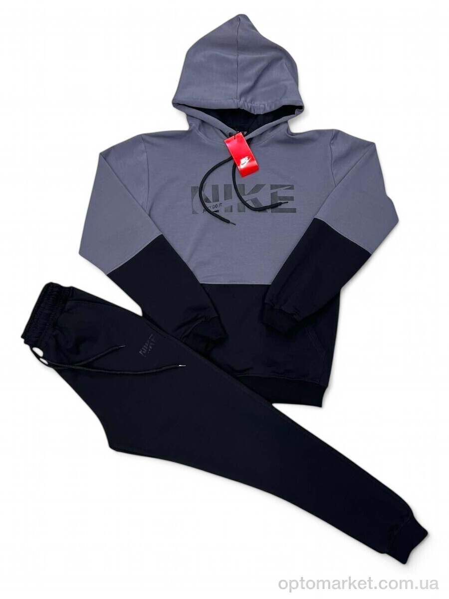 Купить Спортивний костюм чоловічі 254 чорно-сірий N.ke чорний, фото 2