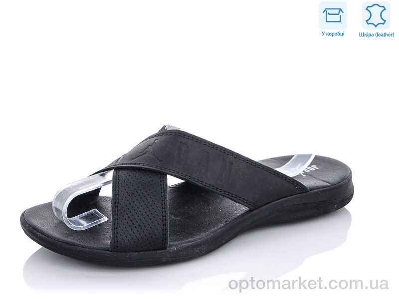 Купить Шльопанці чоловічі 254 J.rdan чорний, фото 2