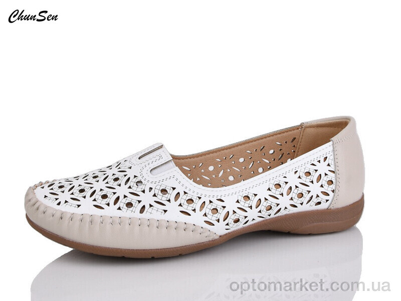 Купить Мокасини жіночі 2552-3 Chunsen білий, фото 1