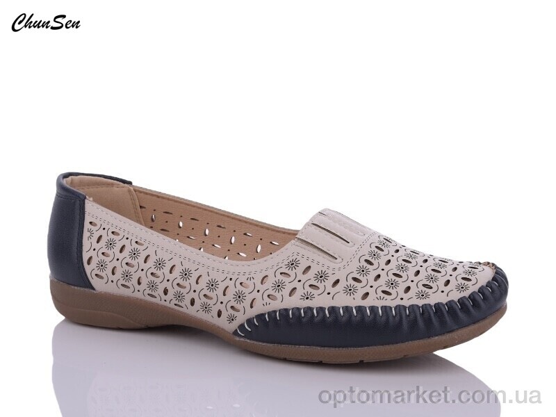 Купить Мокасини жіночі 2559-11 Chunsen бежевий, фото 1