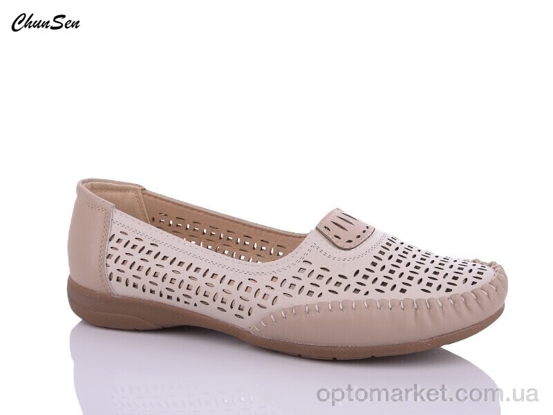 Купить Мокасини жіночі 2567-6 Chunsen бежевий, фото 1