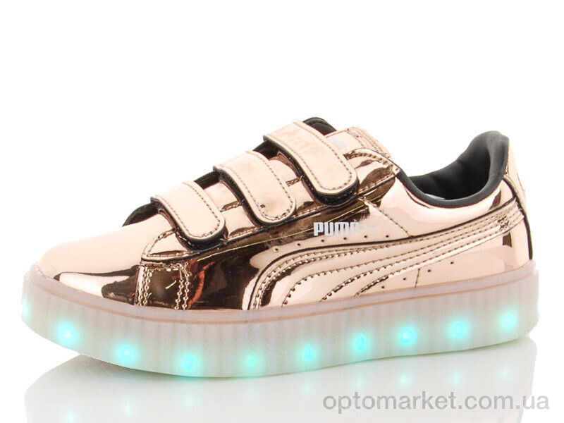 Купить Кросівки дитячі 2585 LED P.ma золотий, фото 2