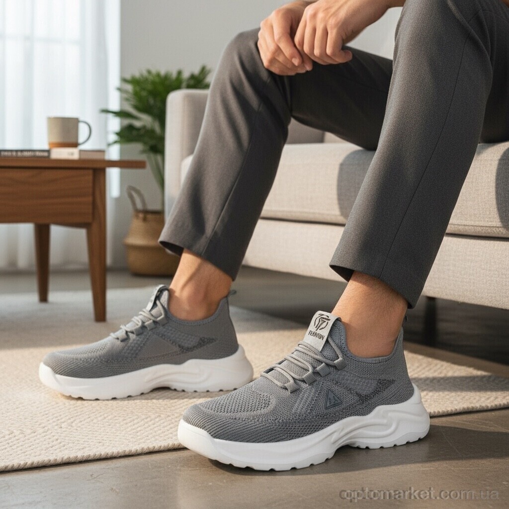 Купить Кросівки чоловічі 2601-2 Kulada-UCSS-MD сірий, фото 2