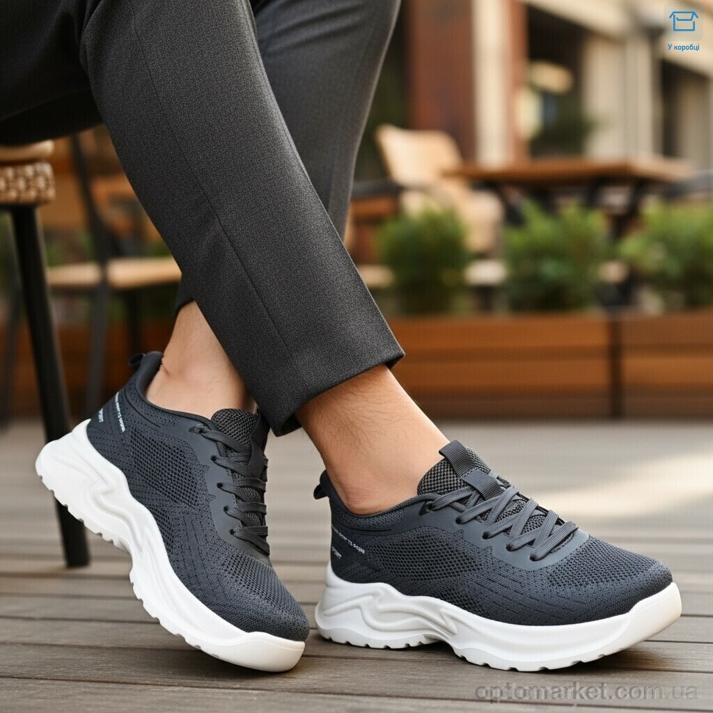 Купить Кросівки чоловічі 2605-2 MD сірий, фото 2