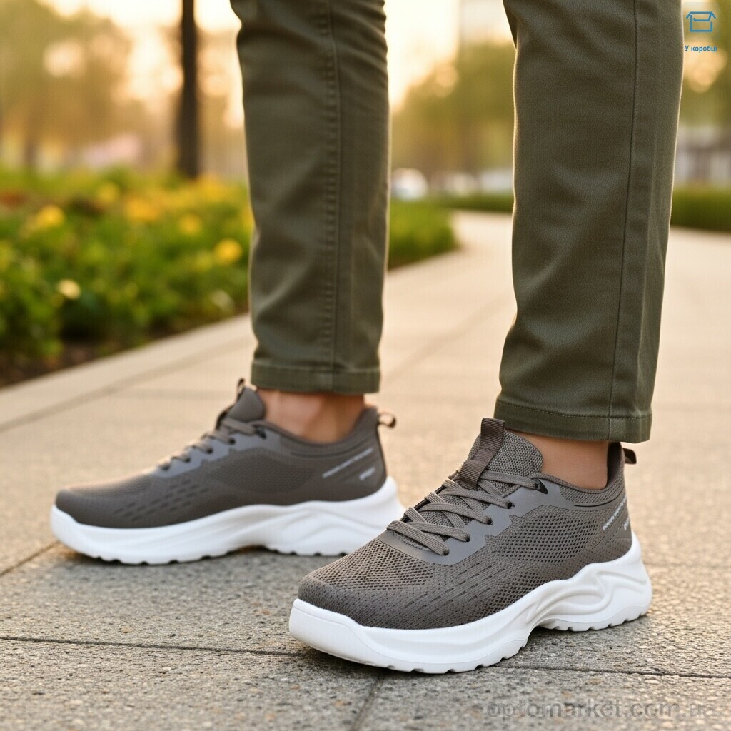 Купить Кросівки чоловічі 2605-5 MD сірий, фото 2