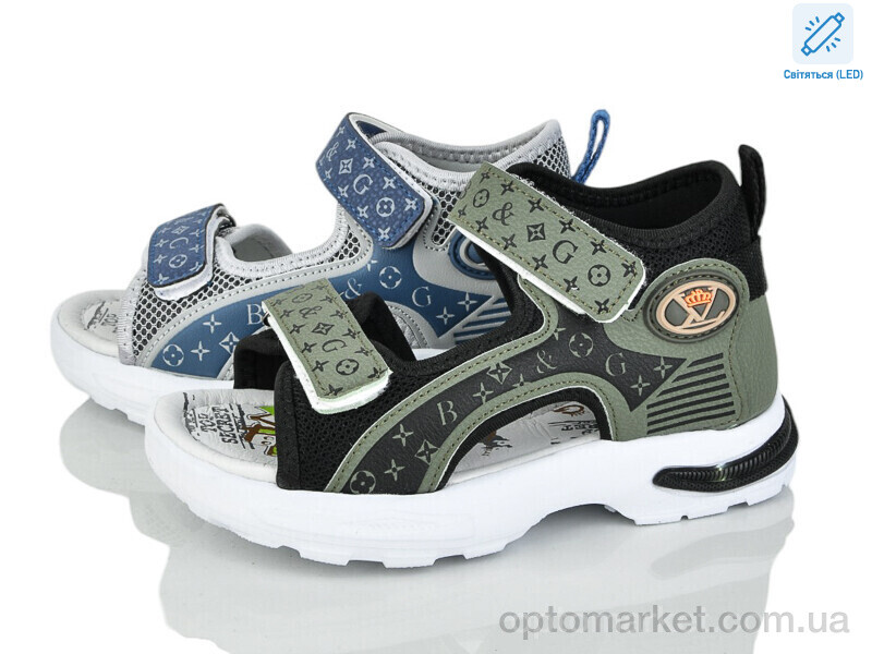 Купить Сандалі дитячі 2630-4A LED mix B&G мікс, фото 1