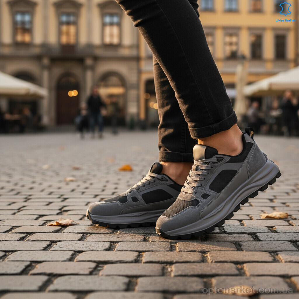 Купить Кросівки чоловічі 2661-2 MD сірий, фото 2