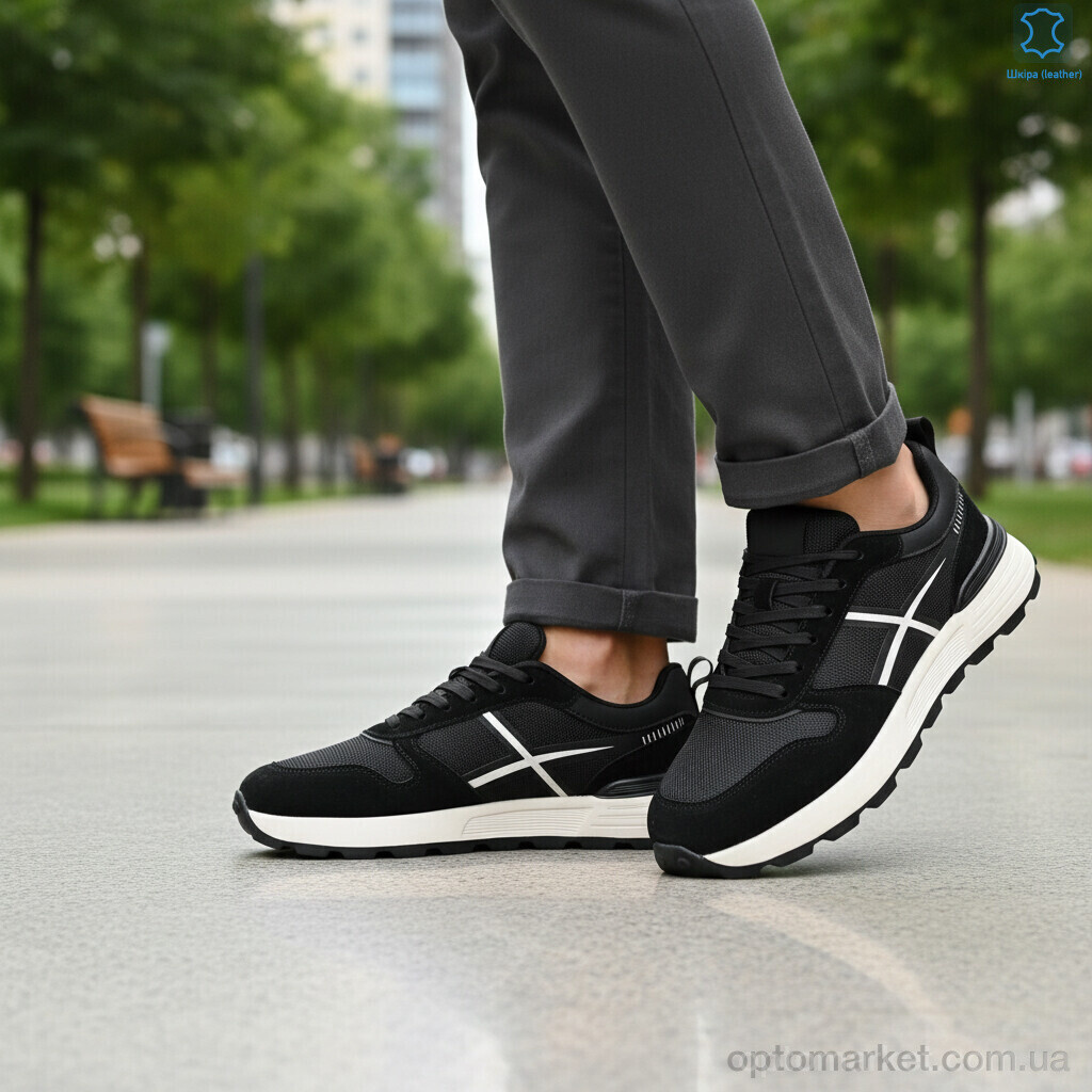 Купить Кросівки чоловічі 2662-2 MD чорний, фото 2