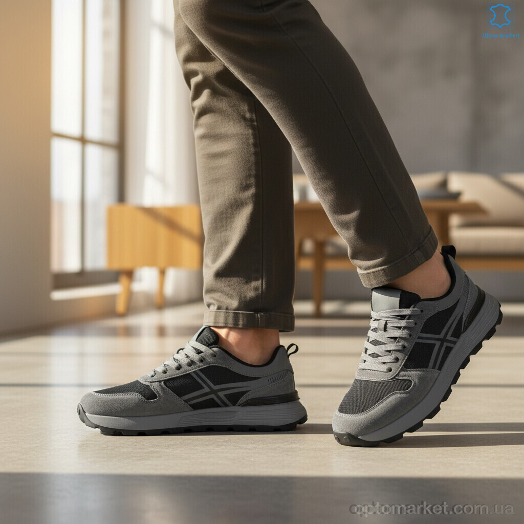 Купить Кросівки чоловічі 2662-3 MD сірий, фото 2