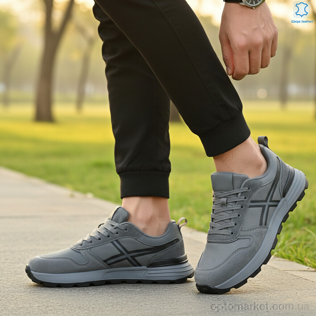 Купить Кросівки чоловічі 2662-5 MD сірий, фото 3