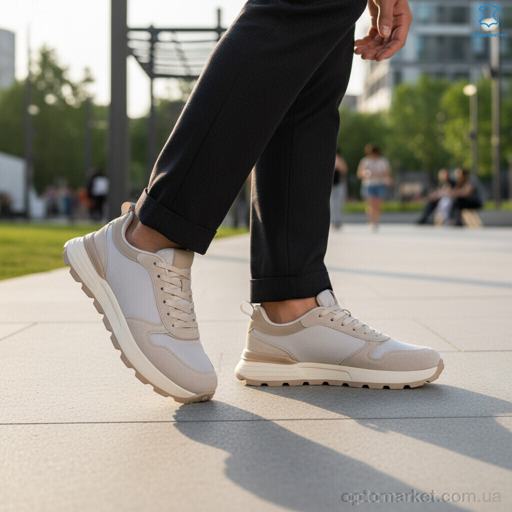 Купить Кросівки чоловічі 2663-3 MD бежевий, фото 2