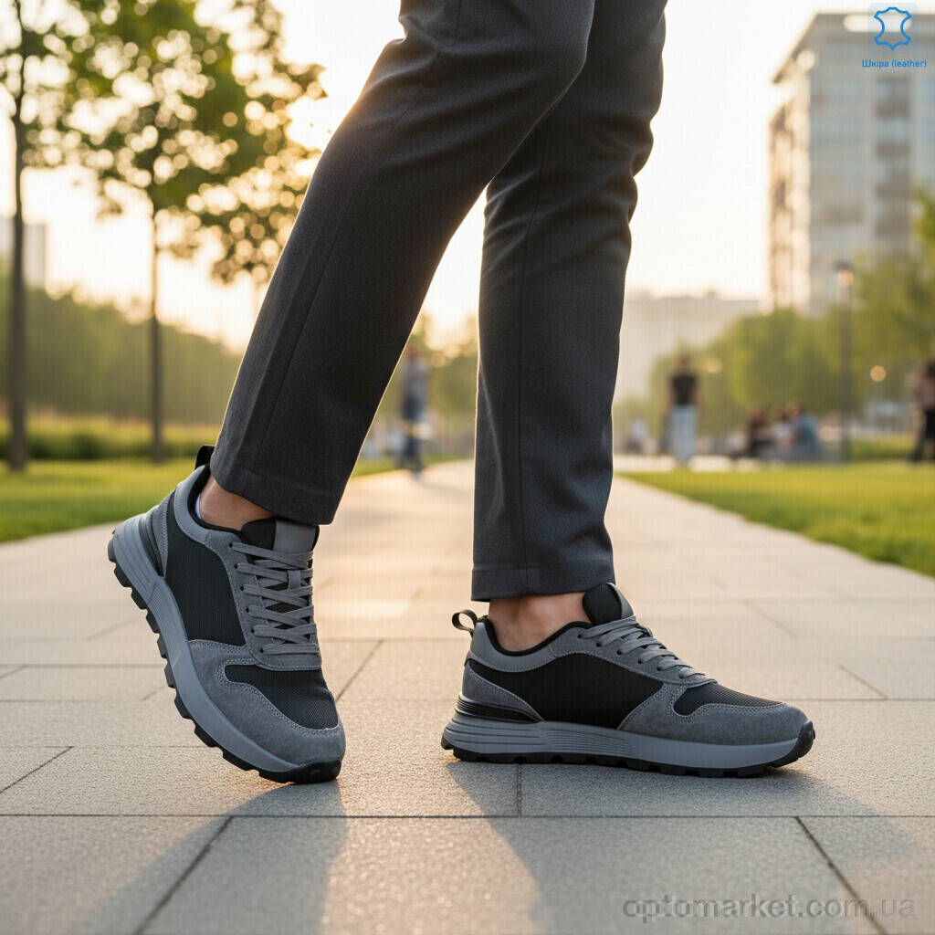 Купить Кросівки чоловічі 2663-5 MD сірий, фото 2