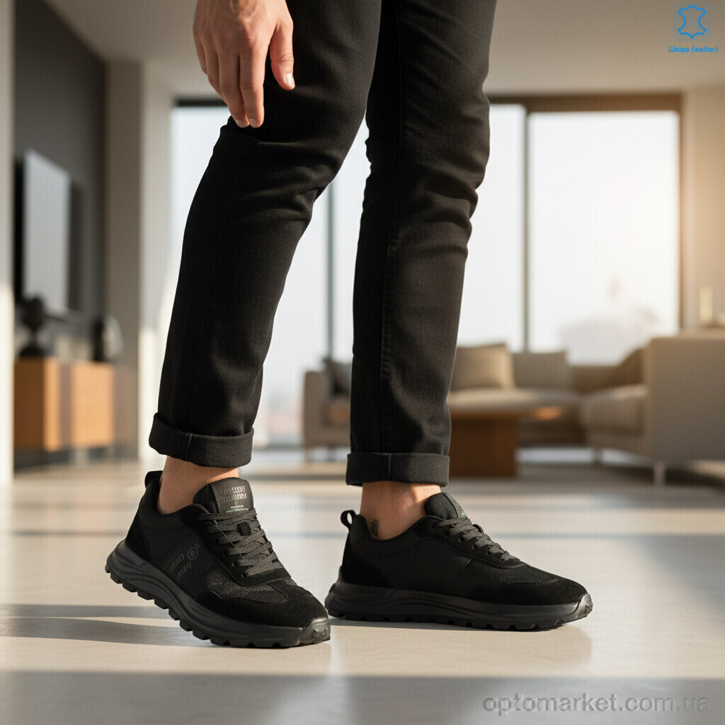 Купить Кросівки чоловічі 2665-2 MD чорний, фото 2