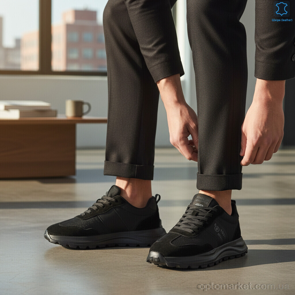 Купить Кросівки чоловічі 2665-2 MD чорний, фото 3