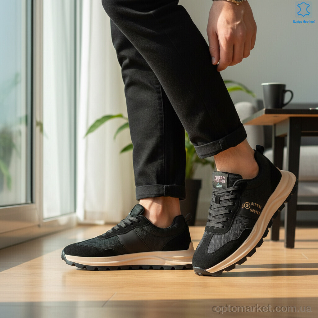 Купить Кросівки чоловічі 2665-3 MD чорний, фото 2