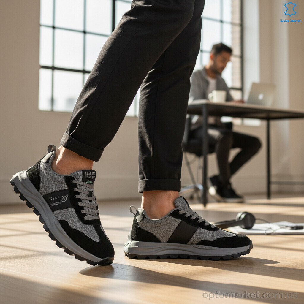 Купить Кросівки чоловічі 2665-4 MD сірий, фото 2