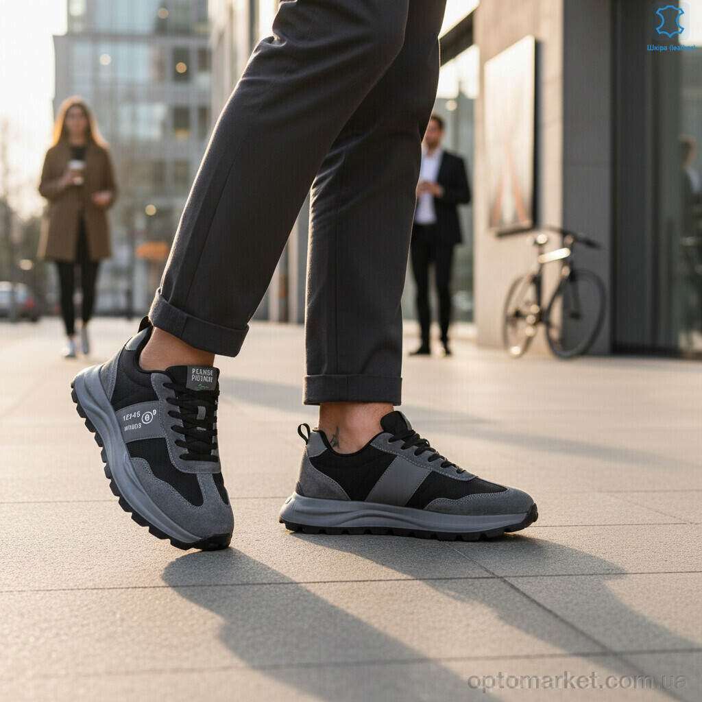 Купить Кросівки чоловічі 2665-5 MD сірий, фото 2