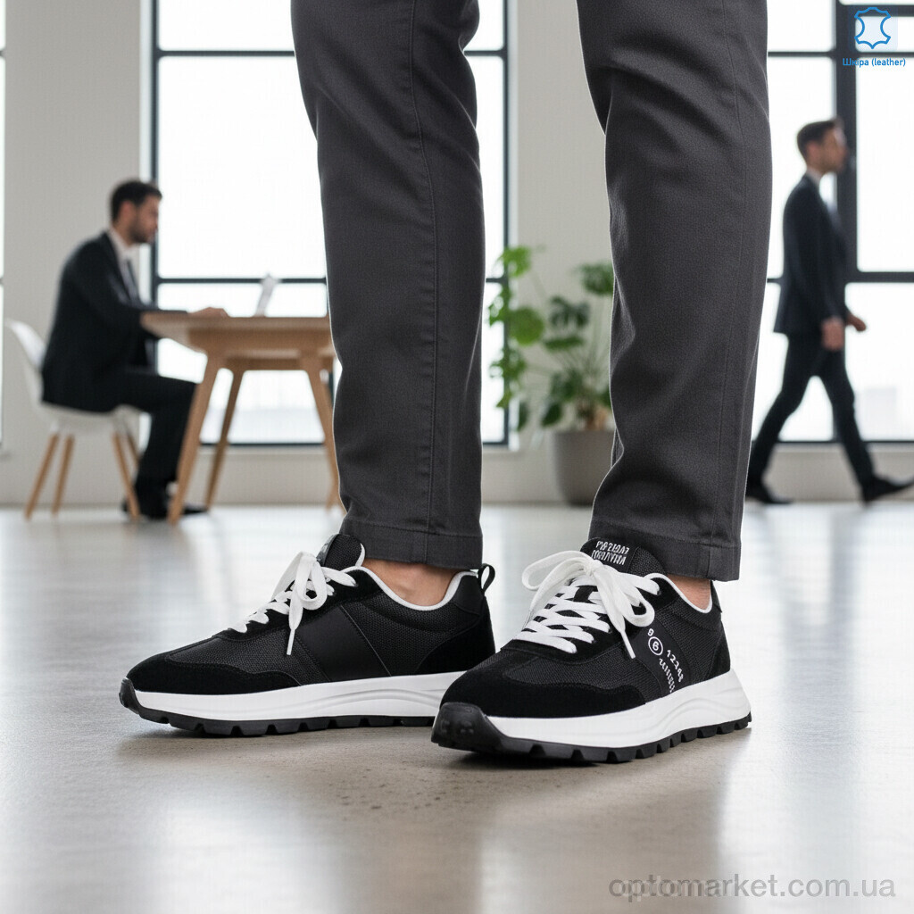 Купить Кросівки чоловічі 2665-6 MD чорний, фото 2