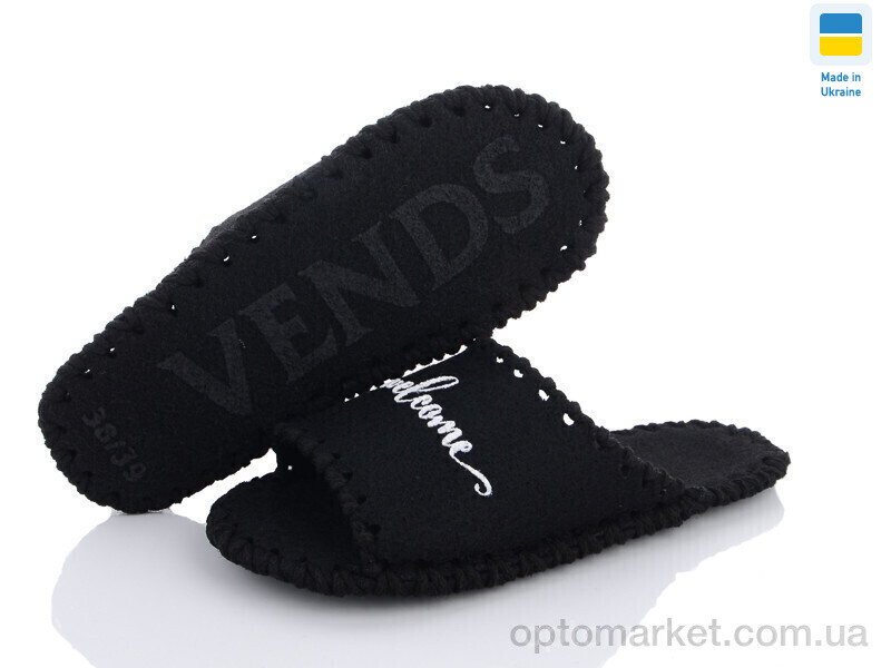 Купить Капці жіночі 267W чорний Vends чорний, фото 1