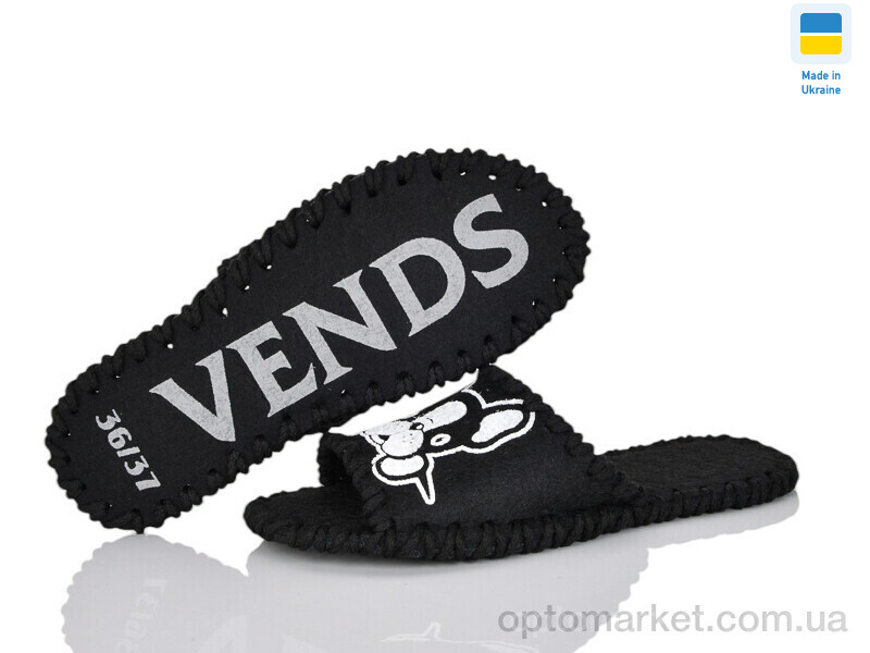 Купить Капці жіночі 268W чорний Vends чорний, фото 3