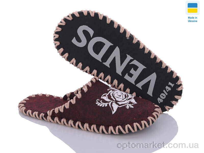 Купить Капці жіночі 271 бордовий Vends бордовий, фото 1