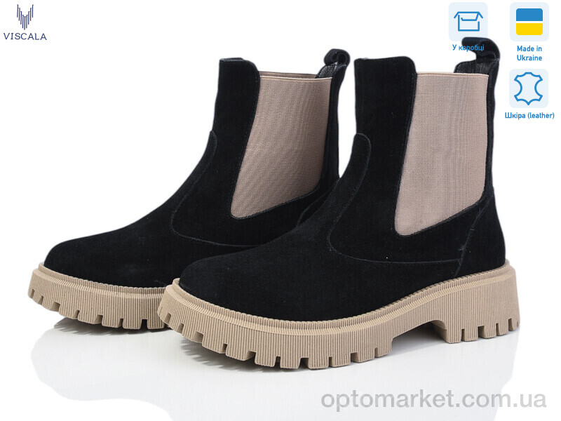 Купить Черевики жіночі 27906 чор-беж з. Viscala чорний, фото 1