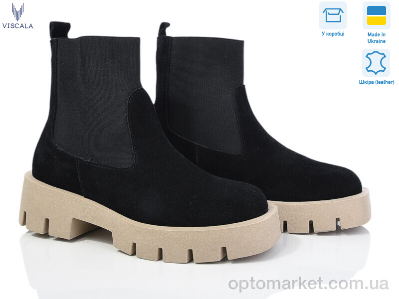 Купить Черевики жіночі 27917 чор-беж з. Viscala чорний, фото 1