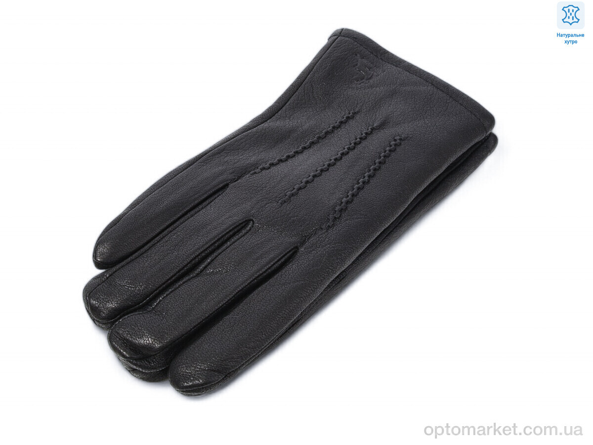 Купить Рукавички чоловічі 2803 black (хутро) Ginge чорний, фото 1