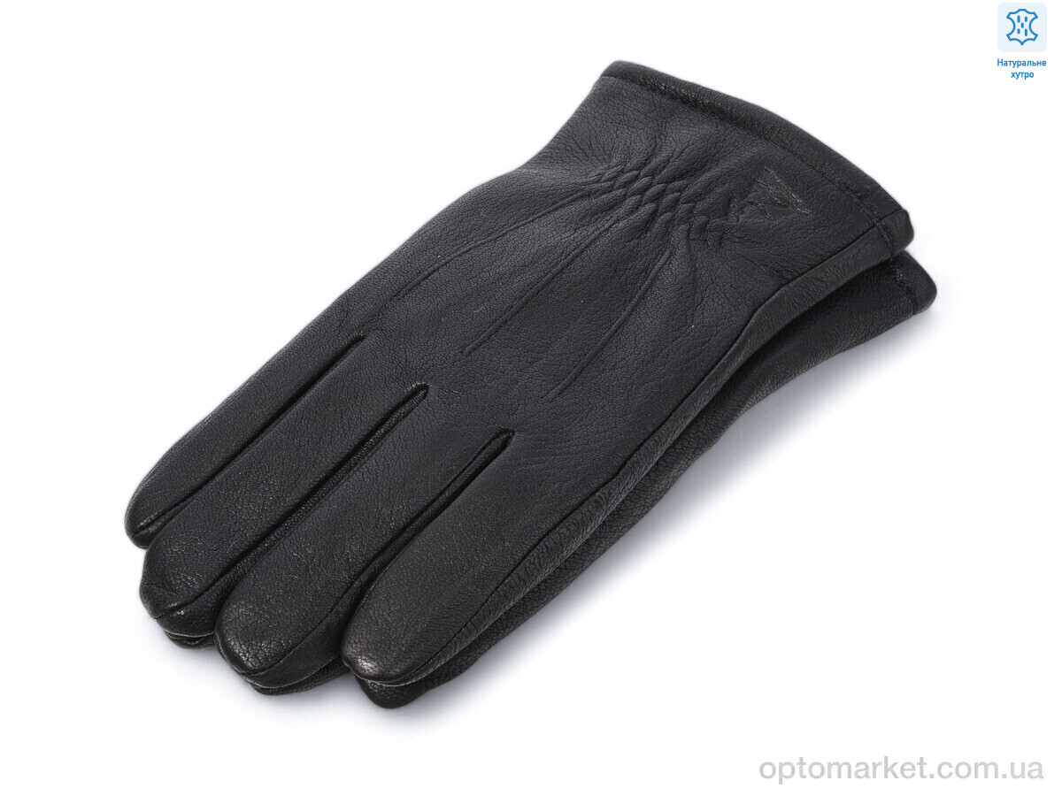 Купить Рукавички чоловічі 2813 black (хутро) Ginge чорний, фото 1