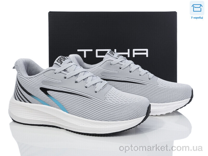 Купить Кросівки чоловічі 282 l.grey TOHA сірий, фото 1