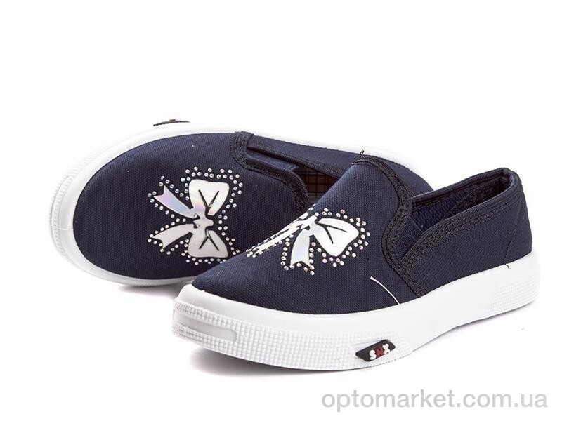 Купить Сліпони дитячі 2850-001 бант синий Demur синій, фото 1