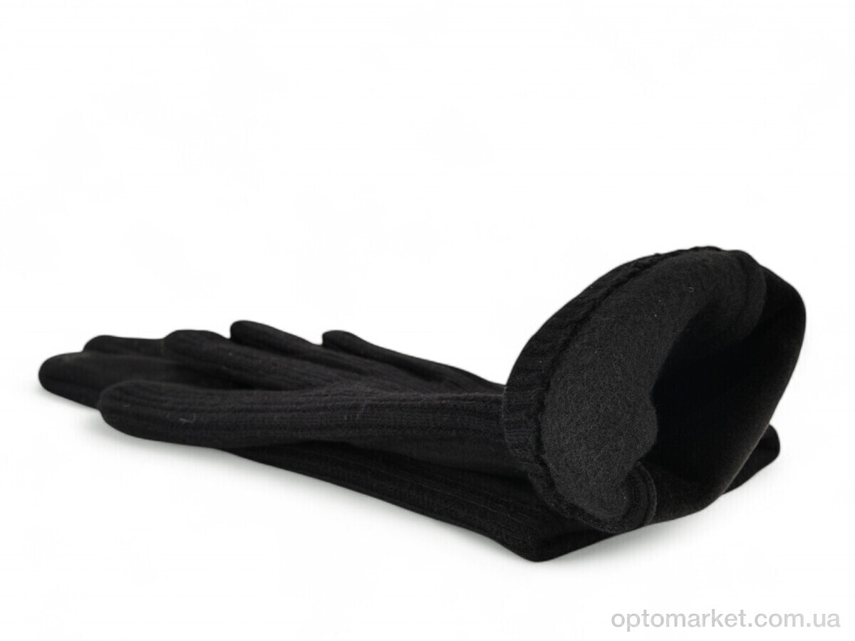 Купить Рукавички жіночі 29 замш-текстиль black Paidi чорний, фото 2