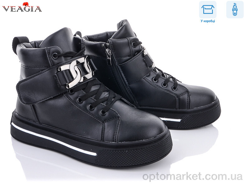 Купить Черевики жіночі 2F575-1 Veagia чорний, фото 1