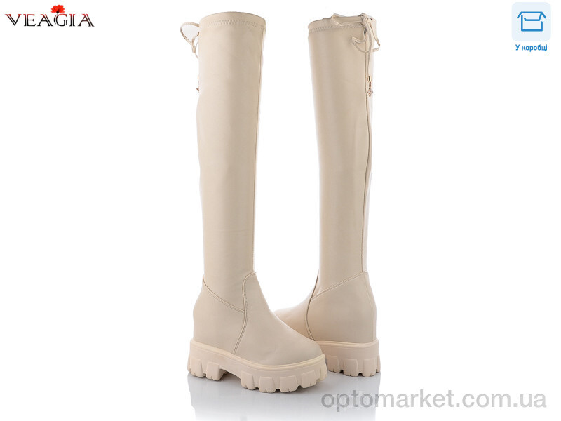 Купить Ботфорти жіночі 2M587-3 Veagia бежевий, фото 1
