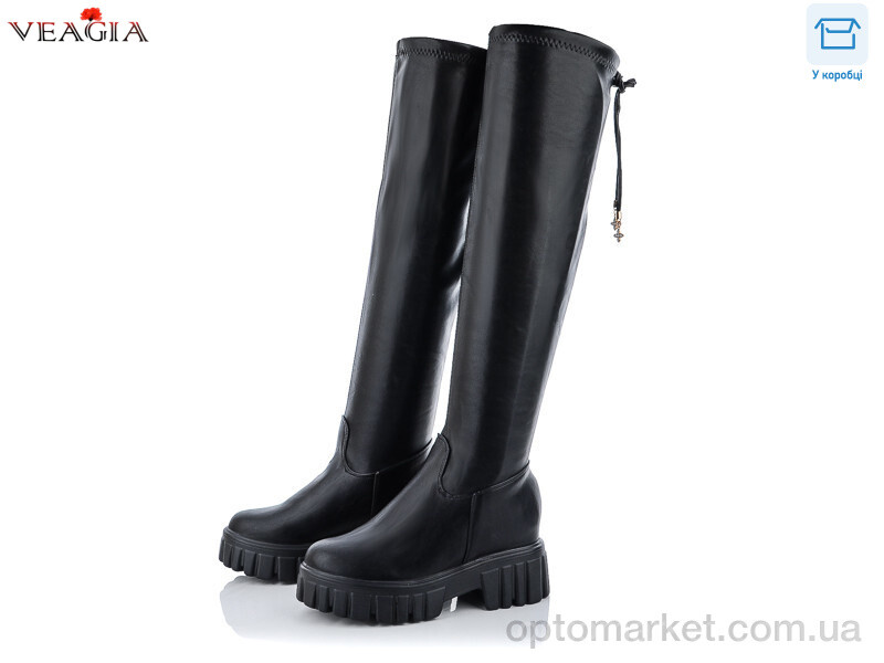 Купить Ботфорти жіночі 2M588-2 Veagia чорний, фото 1
