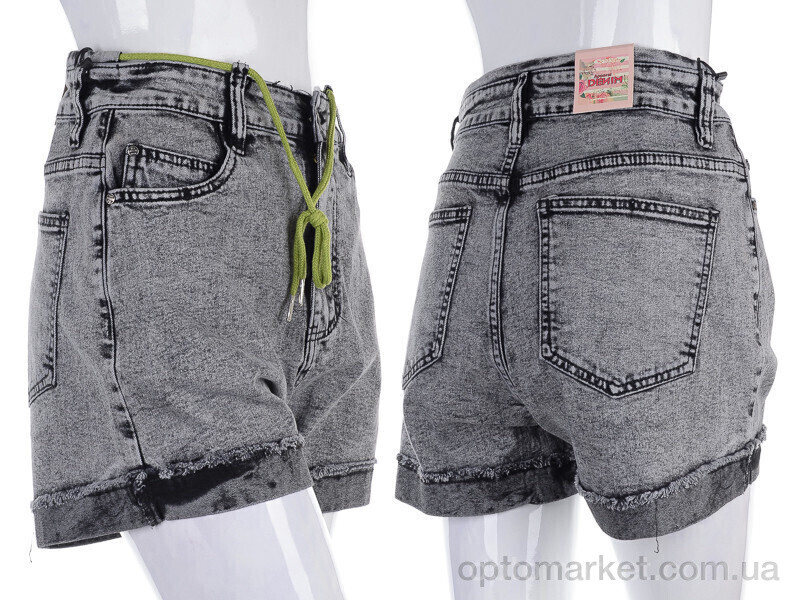 Купить Шорти жіночі 3-19 grey Denim сірий, фото 3