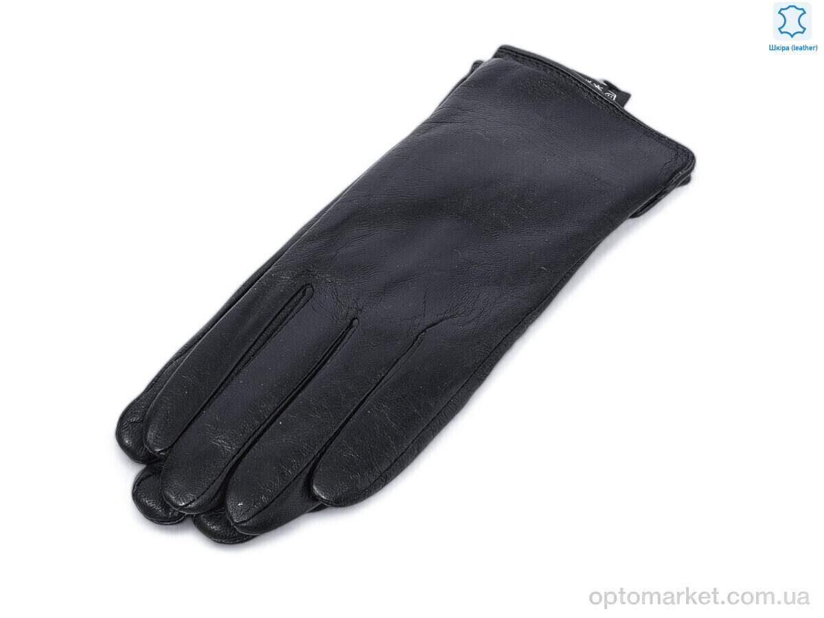 Купить Рукавички жіночі 3 black шкіра кози махра Rubi чорний, фото 1