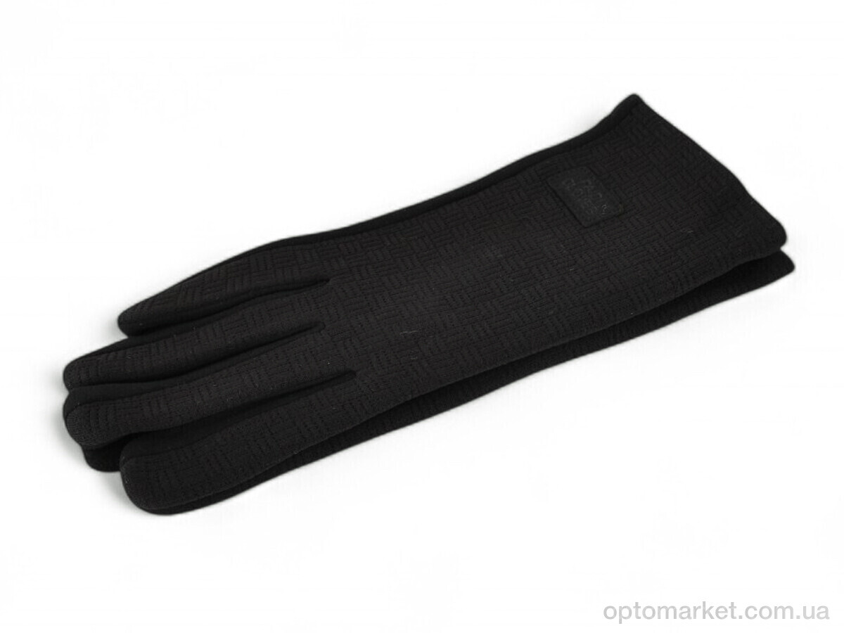 Купить Рукавички жіночі 30 замш-текстиль black Paidi чорний, фото 1