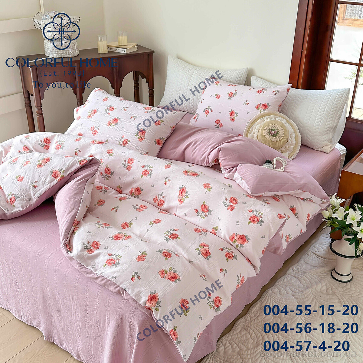 Купить Постільна білизна унісекс 3000 violet 200x230см Colorful Home мікс, фото 6