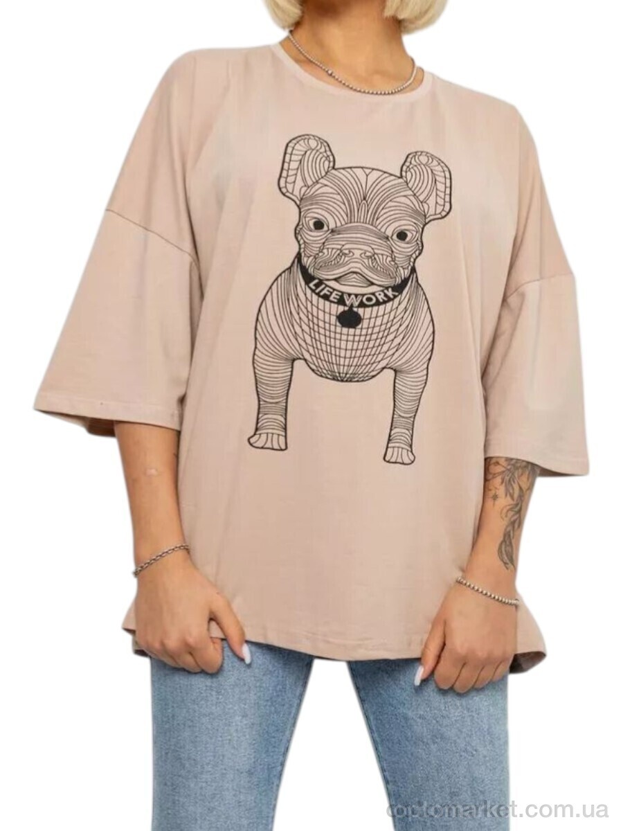Купить Футболка жіночі 3008 бежевий Massmag бежевий, фото 1