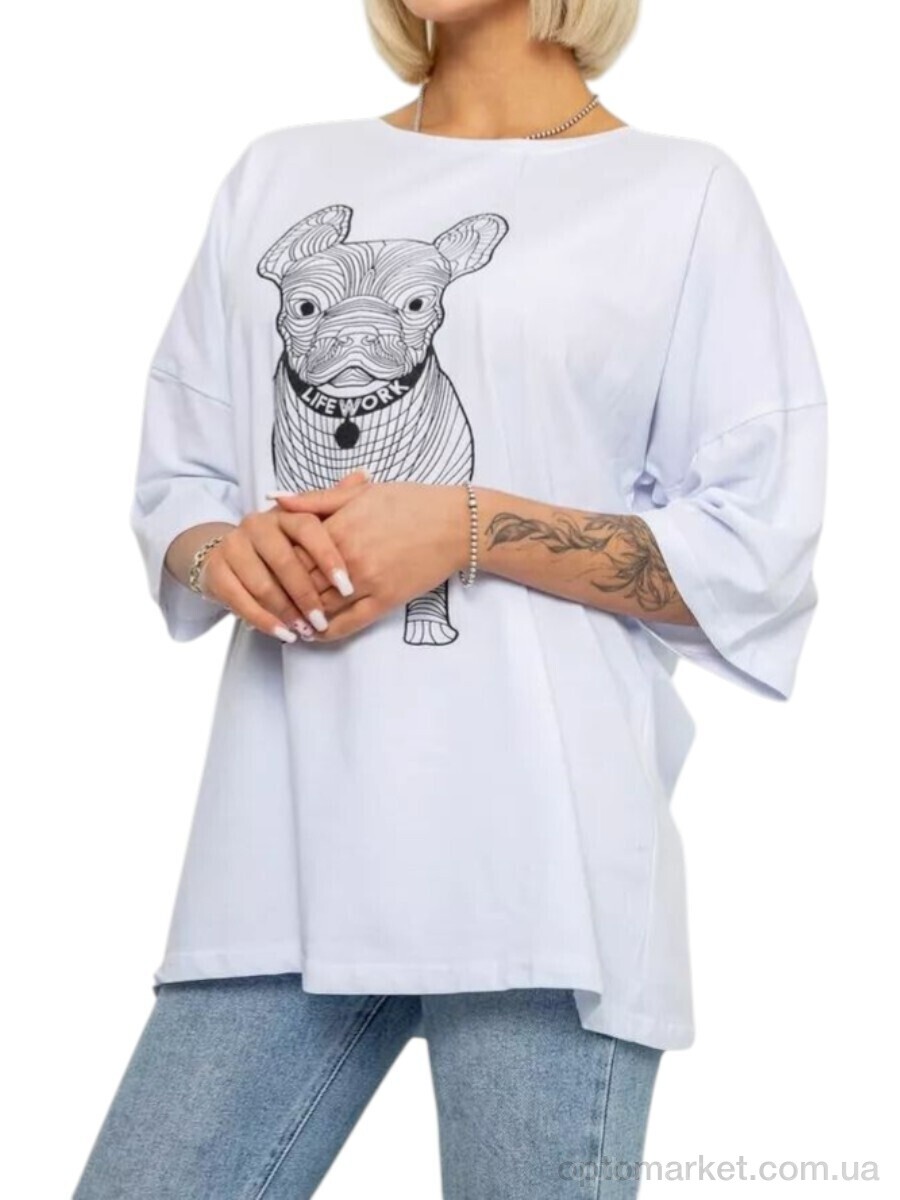 Купить Футболка жіночі 3008 білий Massmag білий, фото 2