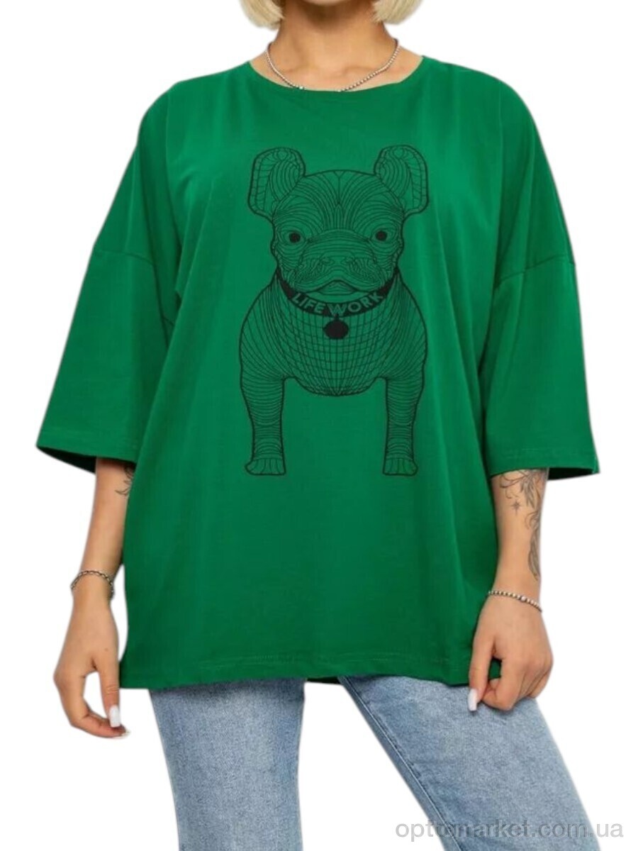 Купить Футболка жіночі 3008 т.зелений Massmag зелений, фото 1