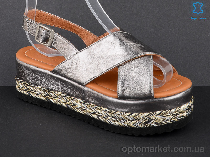 Купить Босоніжки жіночі 301-165-05 gun G.U.E.R.O. графіт, фото 2