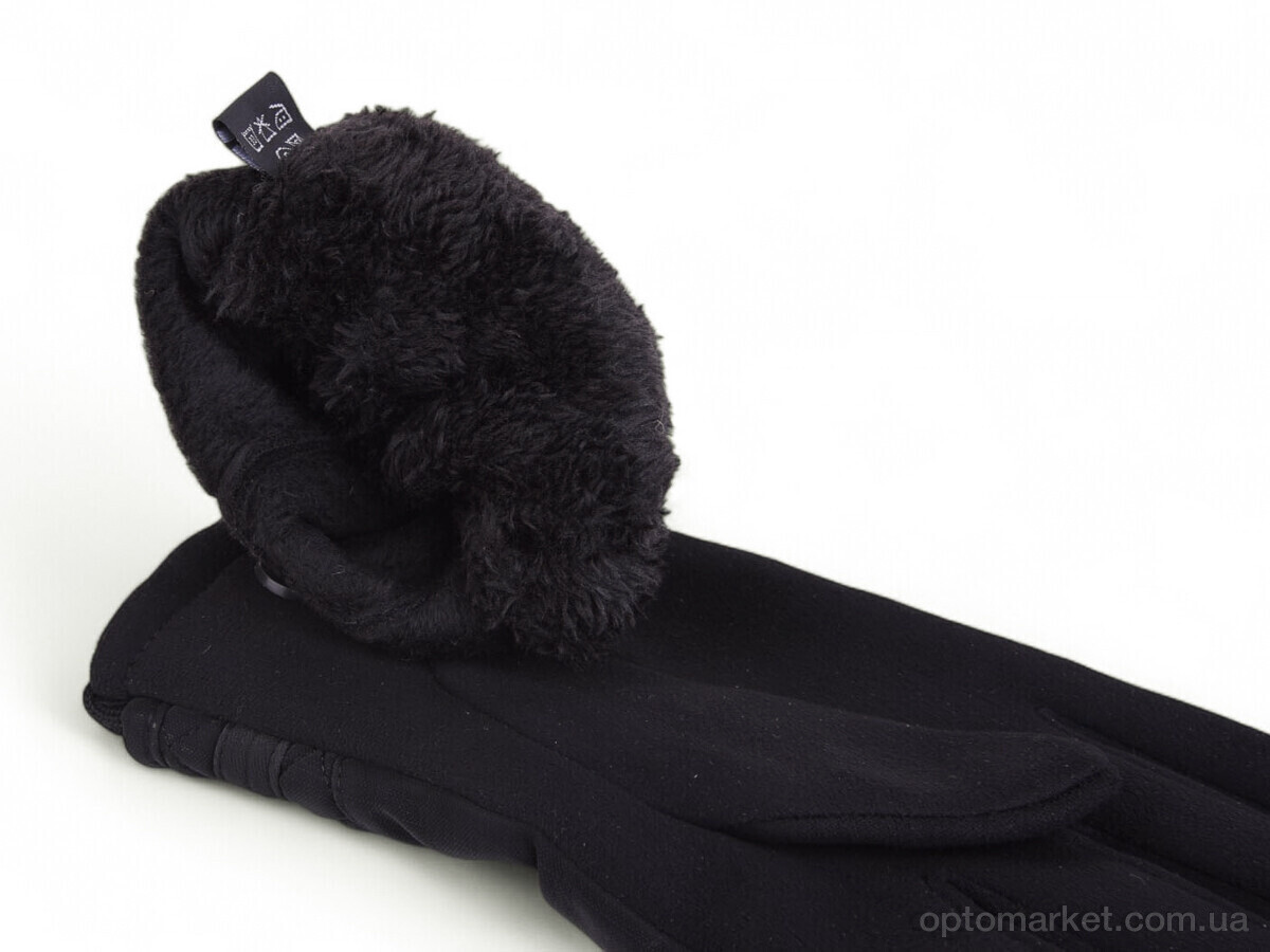 Купить Рукавички чоловічі 301 плащівка-текстиль black Paidi чорний, фото 2