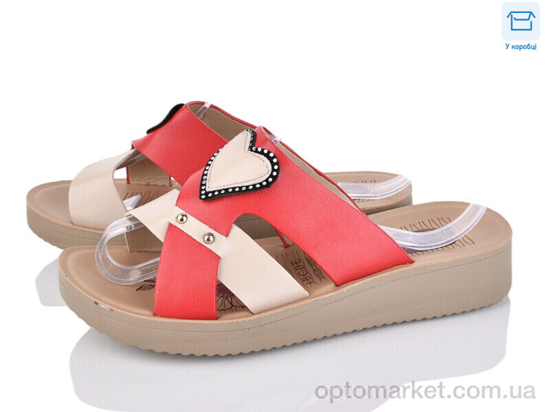 Купить Шльопанці жіночі 3012-2 Jijieli червоний, фото 1