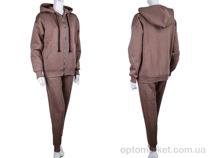 Купить Спортивний костюм жіночі 3013 d.brown Baldoria коричневий, фото 3