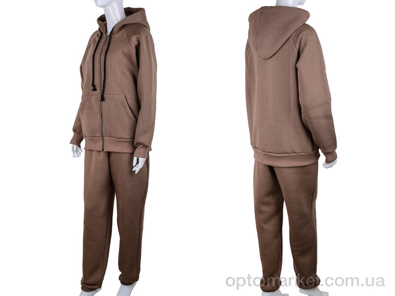 Купить Спортивний костюм жіночі 3015 l.brown Baldoria коричневий, фото 3