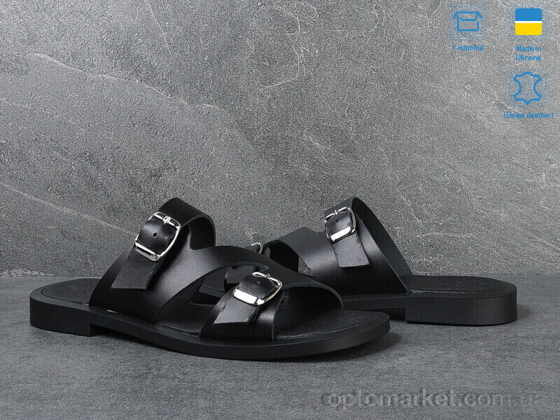 Купить Шльопанці жіночі 302-2 Ailinda чорний, фото 2